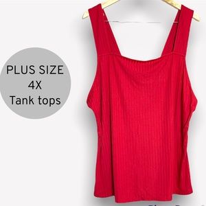 NWT tank tops blouse Red 4x plus